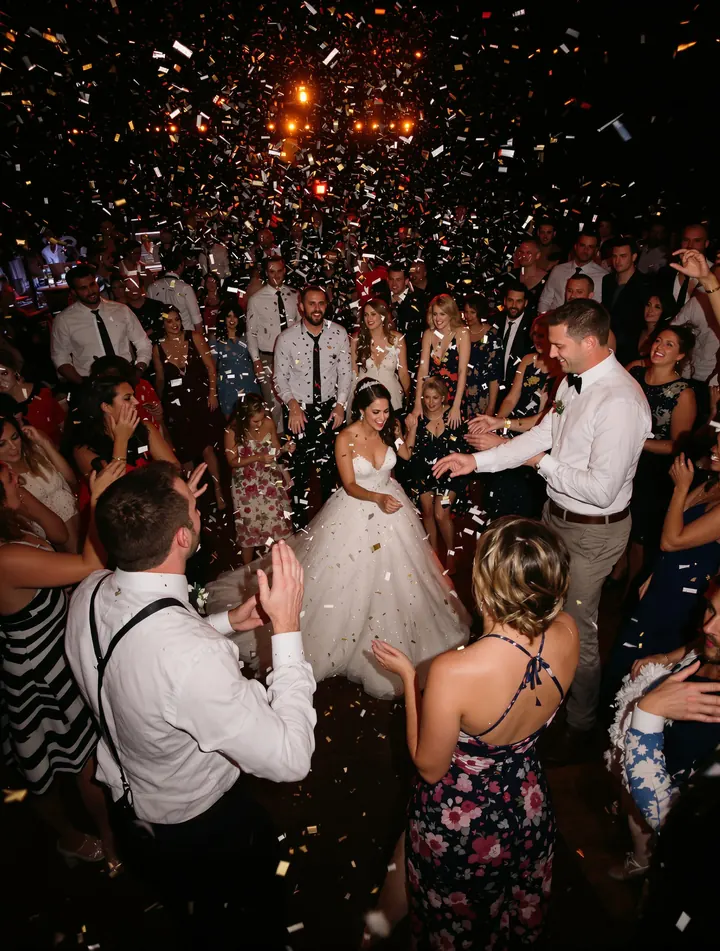 Confetti over the dance floor